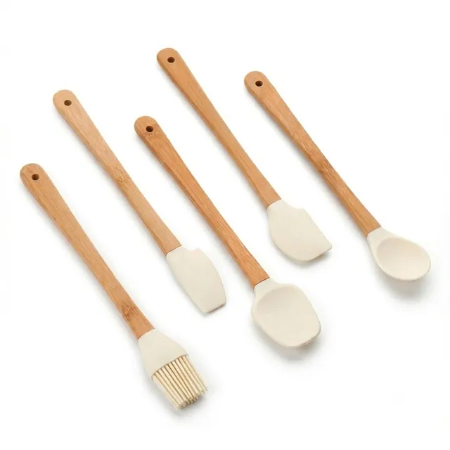 Silikon Küchenhelfer Set – Creme
