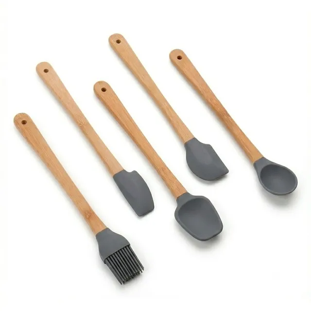 Silikon Küchenhelfer Set – Grau