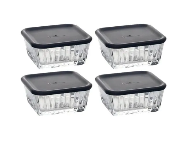 “Frezya” Glasschale mit Deckel – 4er Set