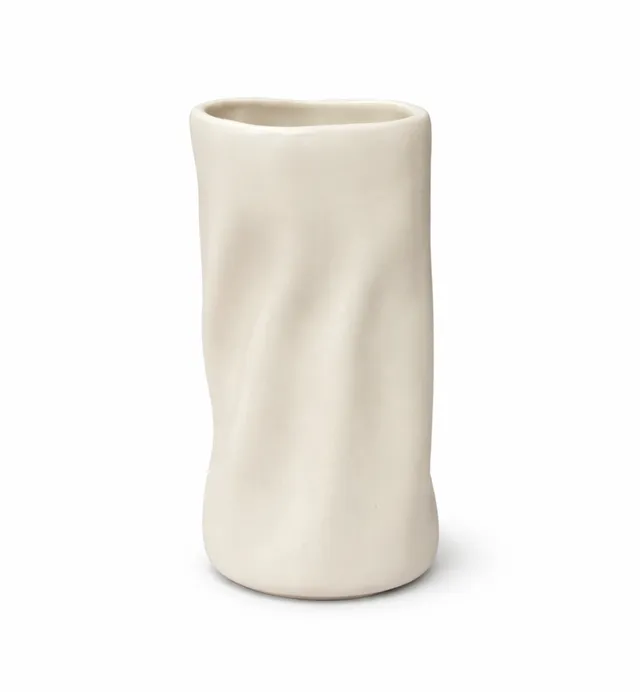 Wave Long Becher – 2er Set Creme Matt