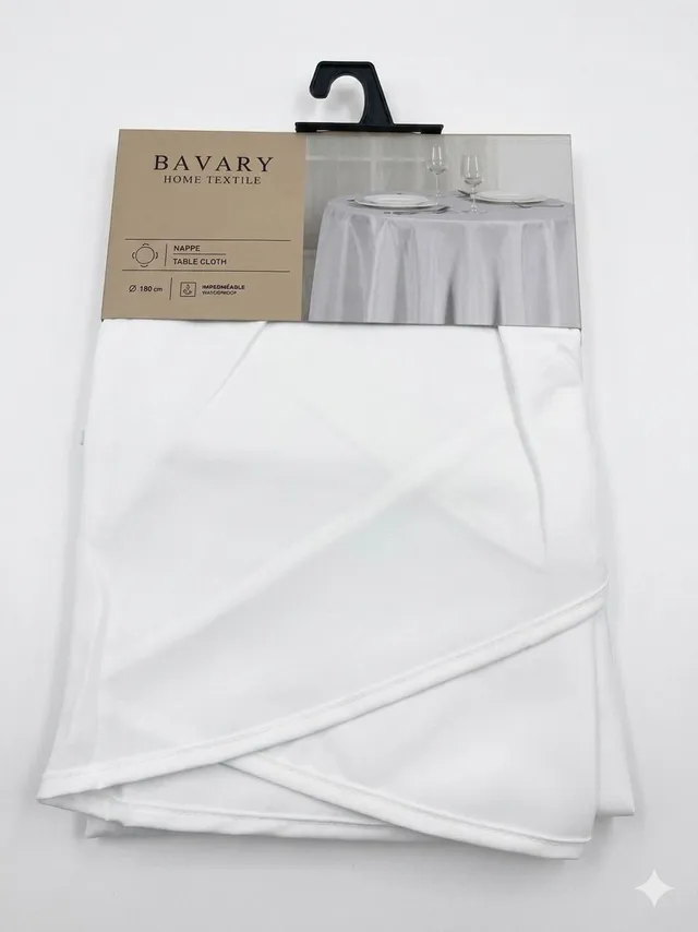 “Nappe” Runde Tischdecke – Weiß