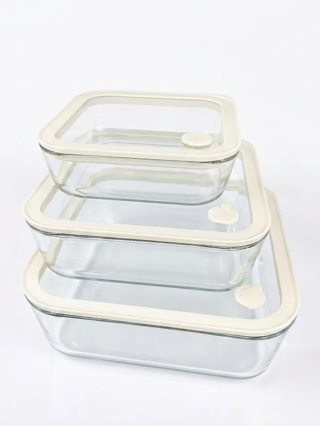 Premium Glas-Frischhaltedosen – Quadratisch