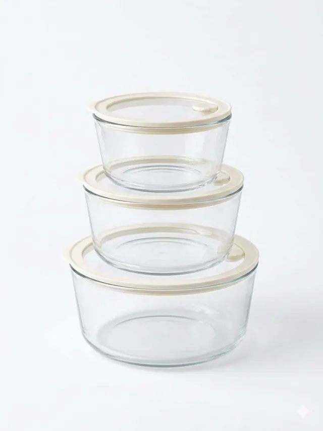 Premium Glas-Frischhaltedosen – Rund