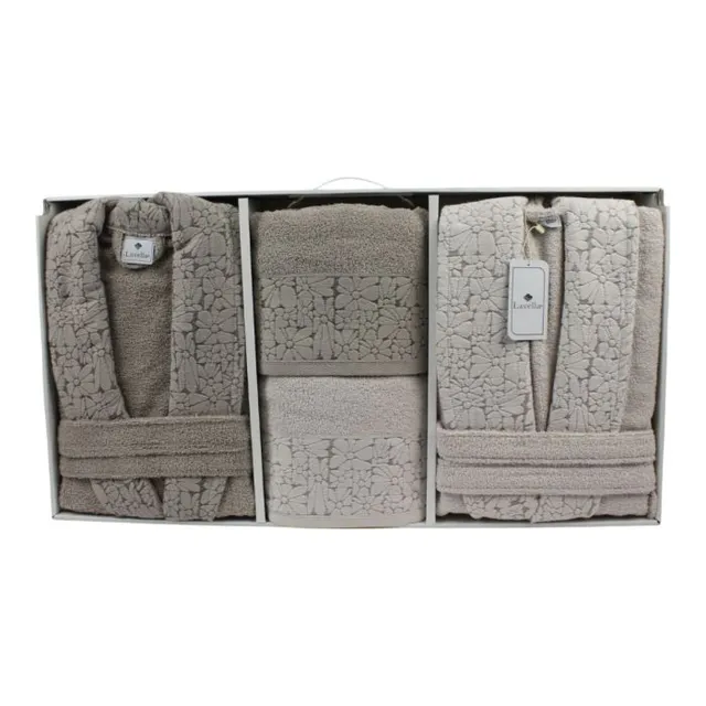 “Vera” Handtuch & Bademantel-Set – 6 teilig
