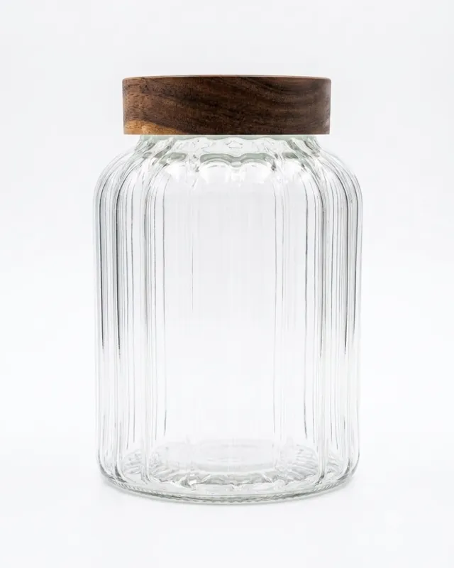 “Space” Vorratsglas mit Akaziendeckel – 20cm