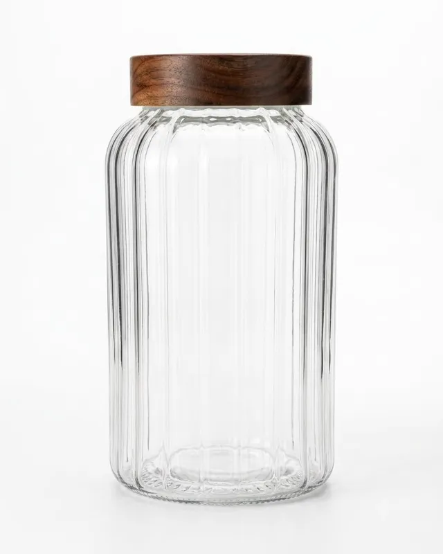 “Space” Vorratsglas mit Akaziendeckel – 25cm