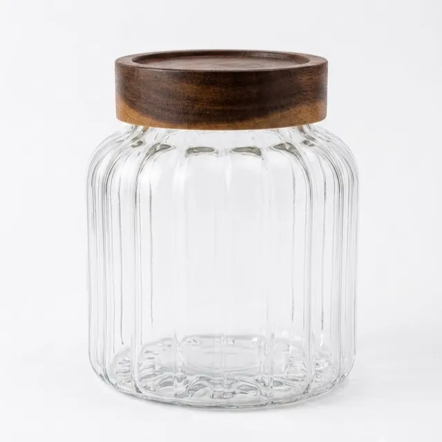 “Space” Vorratsglas mit Akaziendeckel – 15cm