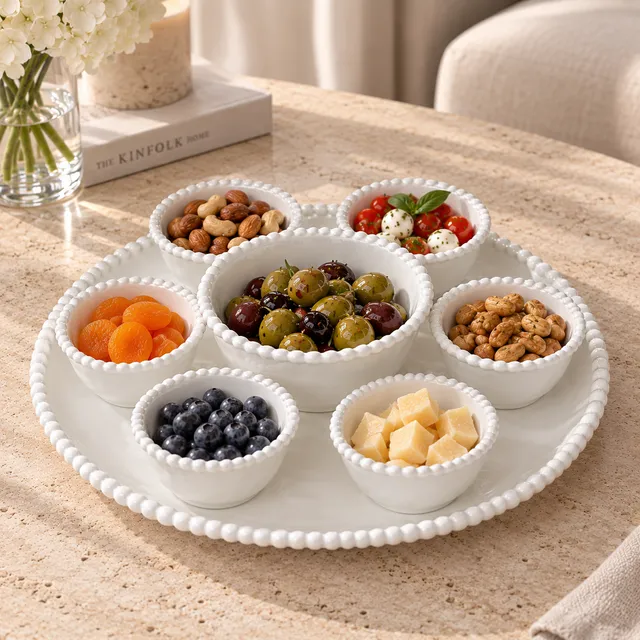 “Pearly” Servierschalen Set – 8 teilig