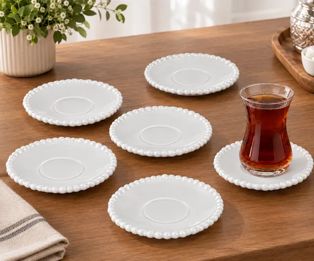 “Pearly” Teeglasunterteller – 6er Set