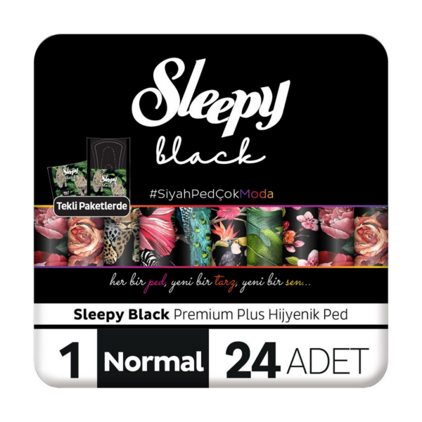 Sleepy Black "Premium Plus" Damenbinden Normal